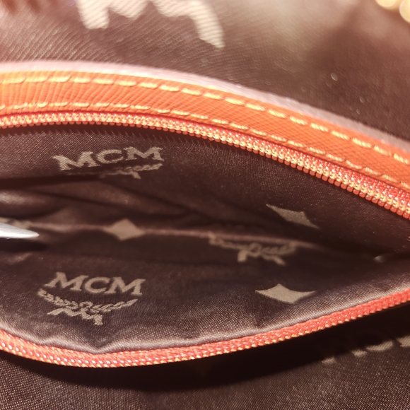 MCM Slim 3 Way Crossbody Bag Gold Chain. Gorgeous Coral Color! - Picture 10 of 12